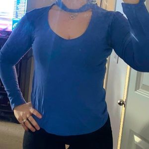 Ambiance blue open top tee